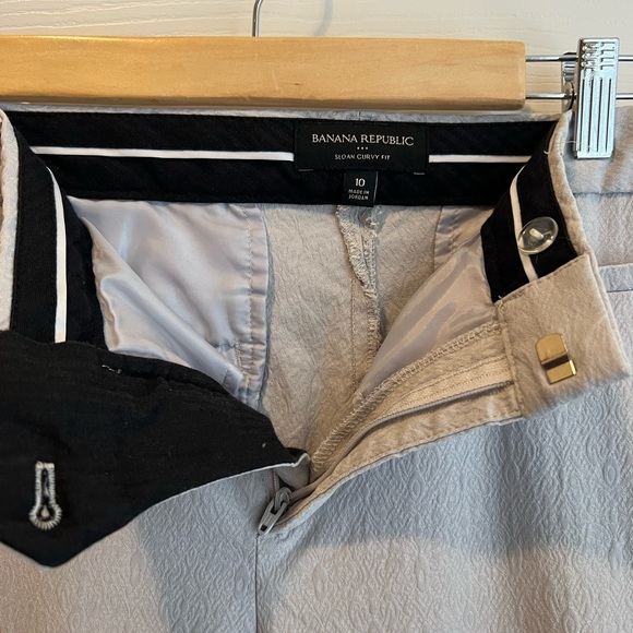 Banana Republic, Sloan Curvy ankle pant, blue-silver in color, Size 10 - Picture 2 of 3